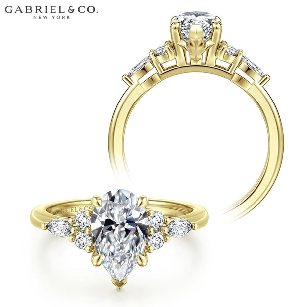 1.78ctw Pear Cut Lab Grown Diamond Ring