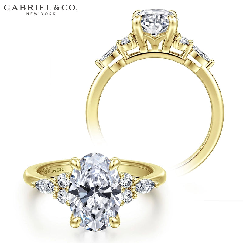 1.00ctr-2.00ctr Oval Cut Natural Diamond Ring Tailor Made
