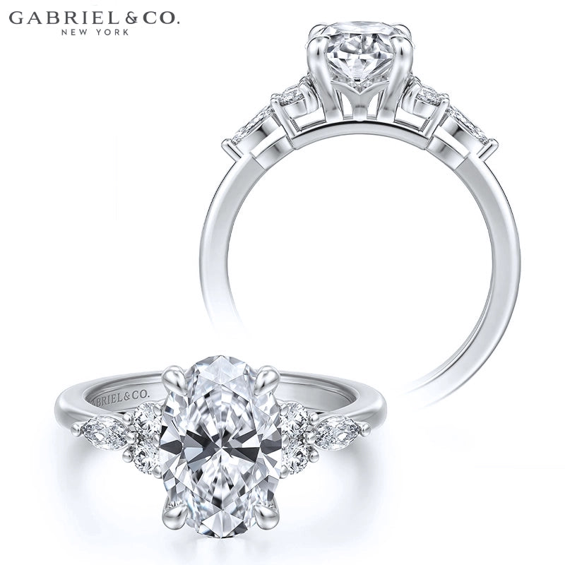 1.00ctr-2.00ctr Oval Cut Natural Diamond Ring