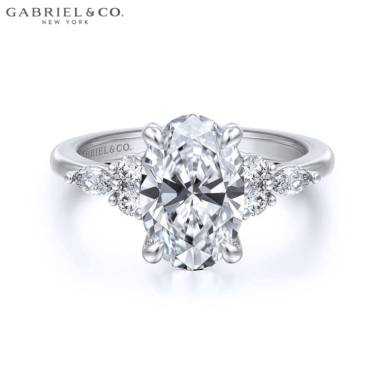 1.00ctr-2.00ctr Oval Cut Natural Diamond Ring