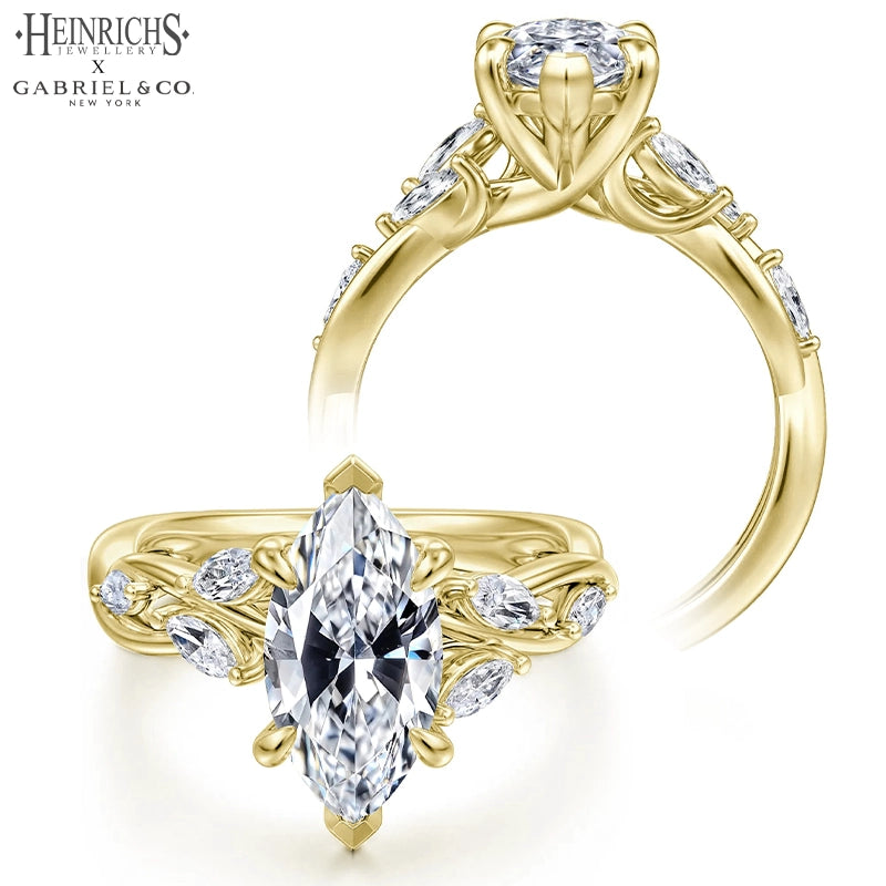 1.25ctr-2.50ctr Marquise Cut Lab Grown Diamond Ring Tailor Made