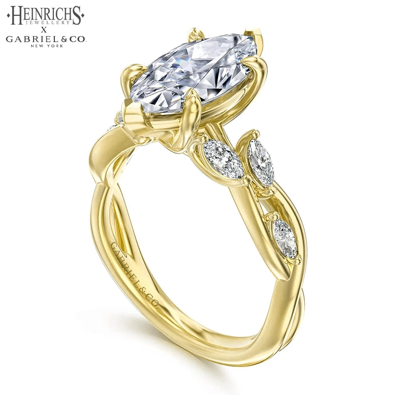 1.25ctr-2.50ctr Marquise Cut Lab Grown Diamond Ring Tailor Made
