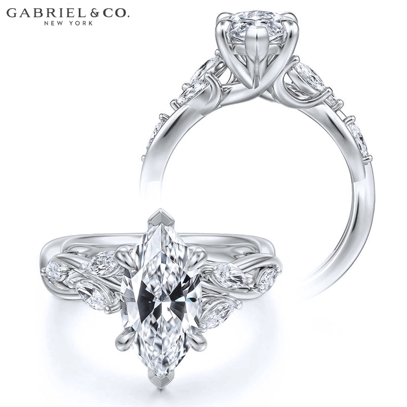 1.86ctw Marquise Cut Lab Grown Diamond Ring