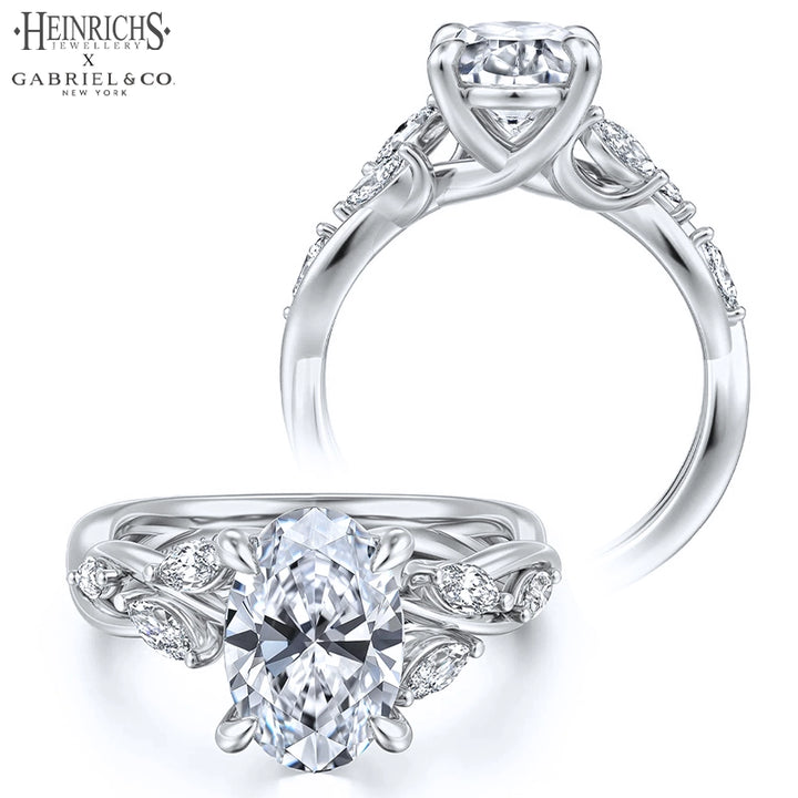 1.00ctr-3.00ctr Oval Cut Lab Grown Diamond Ring Tailor Made