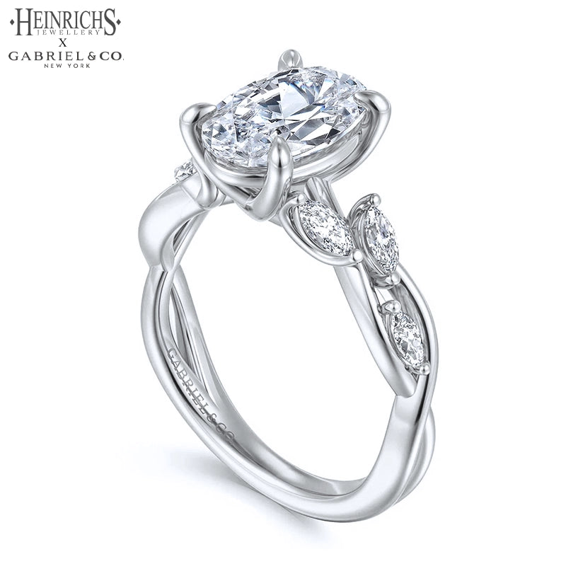 1.25ctr-2.50ctr Oval Cut Lab Grown Diamond Ring