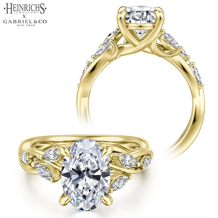 1.00ctr-3.00ctr Oval Cut Lab Grown Diamond Ring Tailor Made