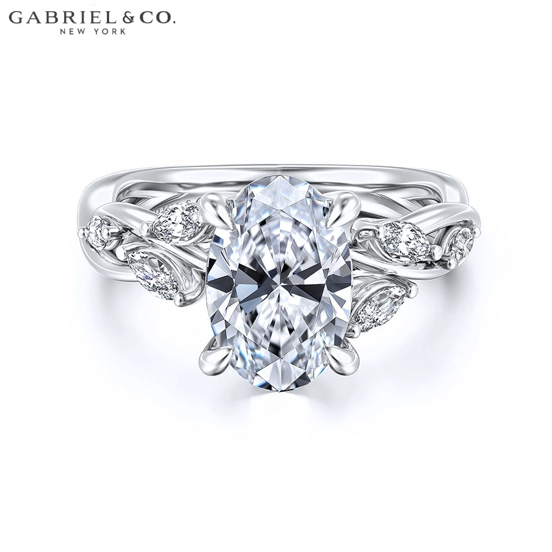 1.00ctr-2.00ctr Oval Cut Natural Diamond Ring