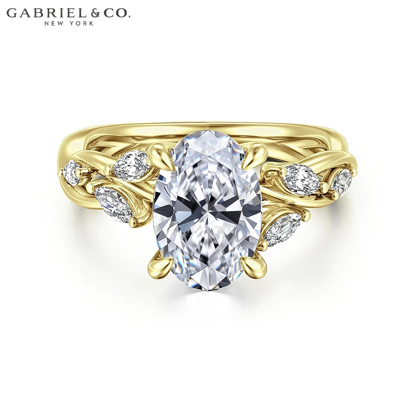 1.00ctr-2.00ctr Oval Cut Natural Diamond Ring