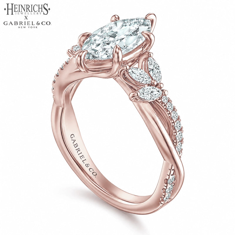1.25ctr-2.50ctr Marquise Cut Lab Grown Diamond Ring Tailor Made