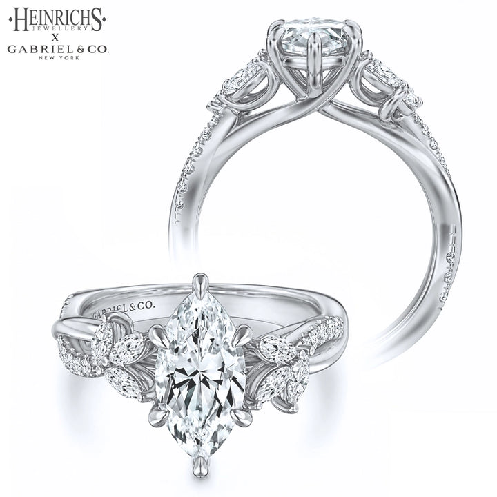 1.25ctr-2.50ctr Marquise Cut Lab Grown Diamond Ring Tailor Made