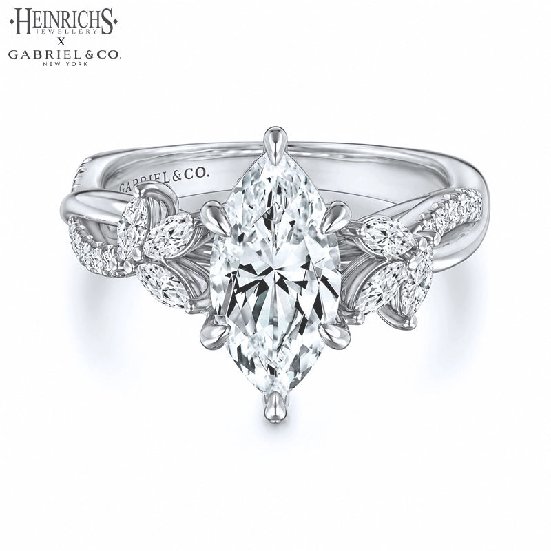 1.25ctr-2.50ctr Marquise Cut Lab Grown Diamond Ring Tailor Made