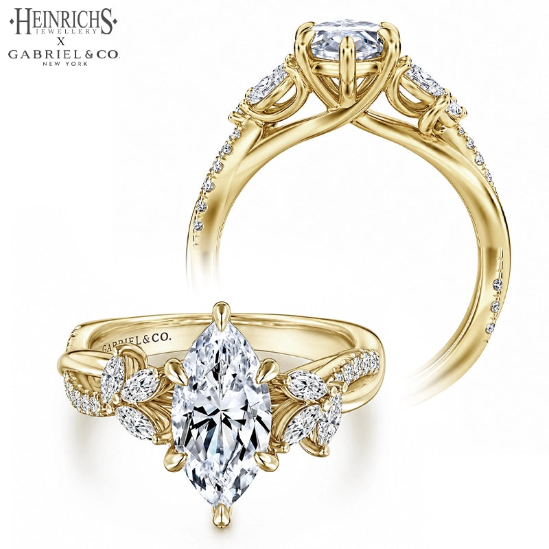 1.25ctr-2.50ctr Marquise Cut Lab Grown Diamond Ring Tailor Made