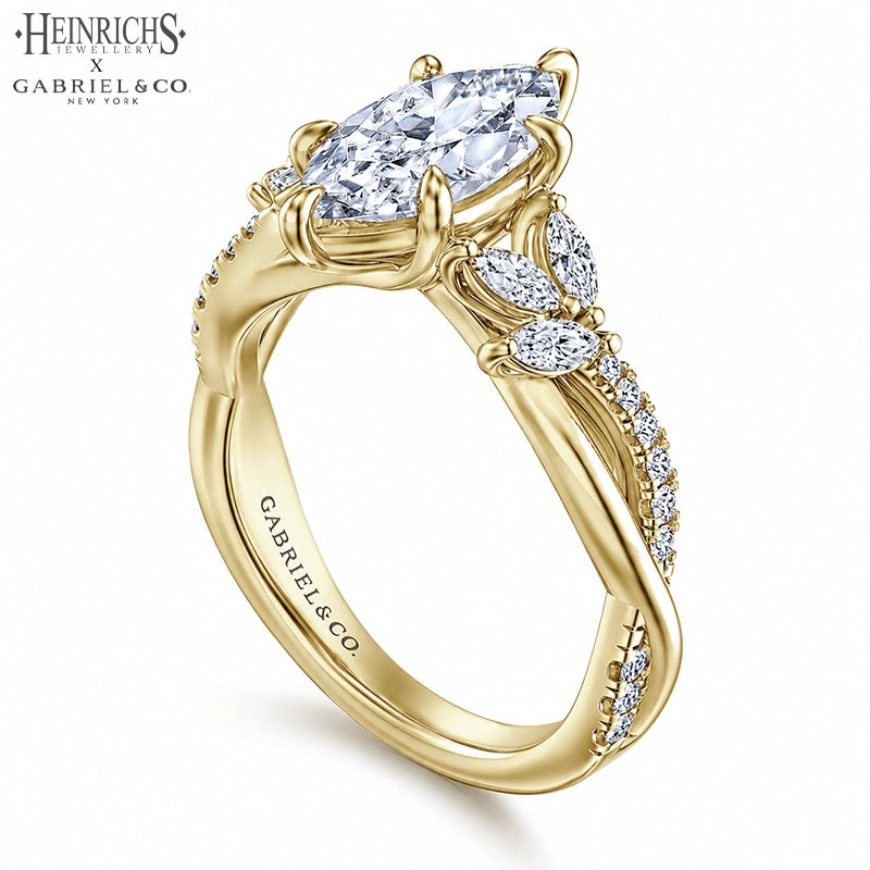 1.25ctr-2.50ctr Marquise Cut Lab Grown Diamond Ring Tailor Made