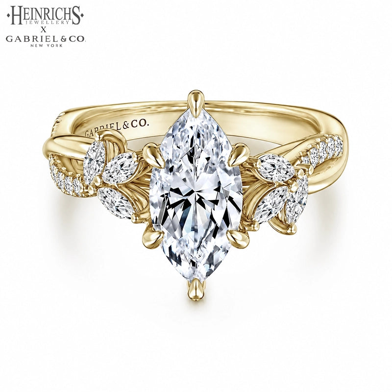 1.25ctr-2.50ctr Marquise Cut Lab Grown Diamond Ring Tailor Made