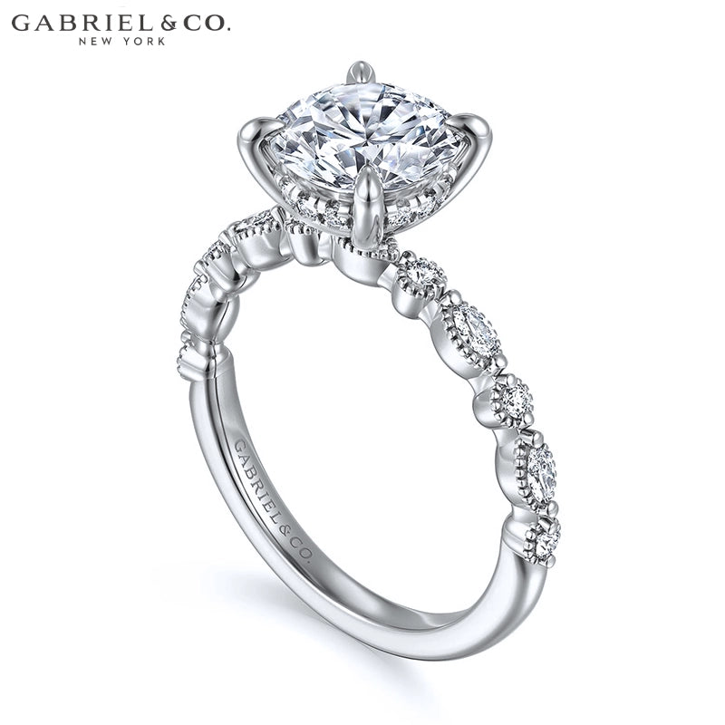 1.00ctr-2.00ctr Round Cut Natural Diamond Ring