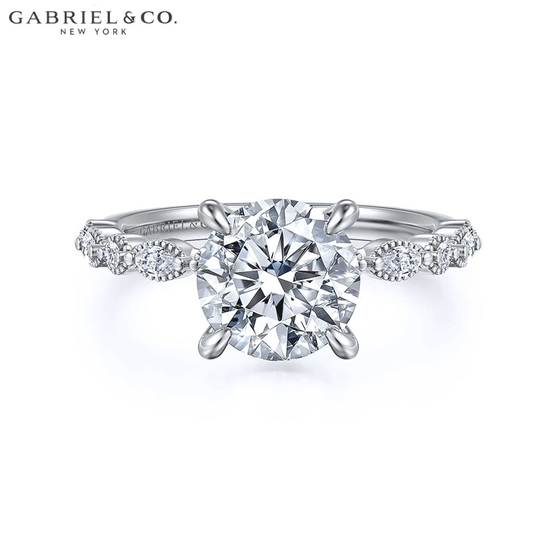 1.00ctr-2.00ctr Round Cut Natural Diamond Ring