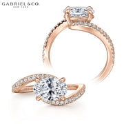 1.00ctr-3.00ctr Oval Cut Diamond Customizable Ring