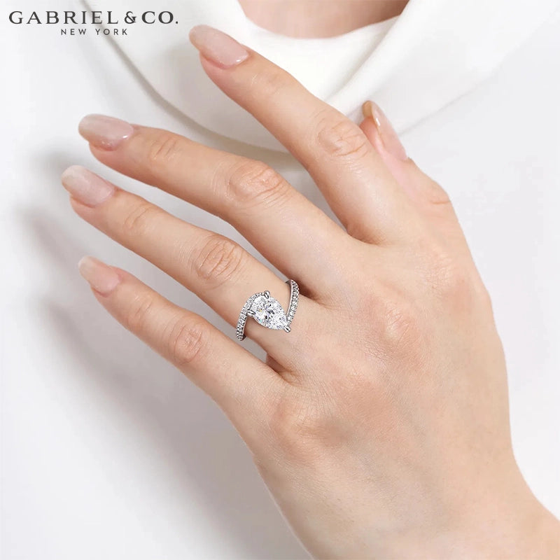 2.34ctw Pear Cut Lab Grown Diamond Ring