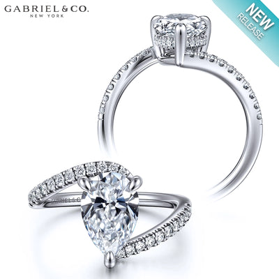 2.34ctw Pear Cut Lab Grown Diamond Ring