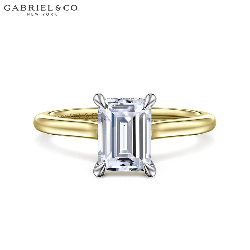 1.00ctr-2.00ctr Emerald Cut Natural Diamond Ring