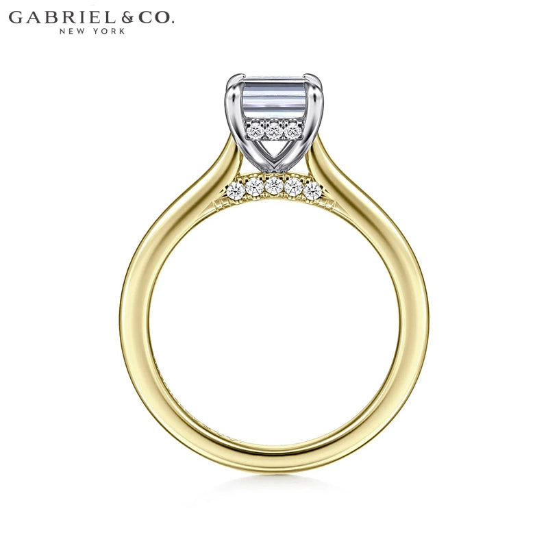 1.00ctr-2.00ctr Emerald Cut Natural Diamond Ring