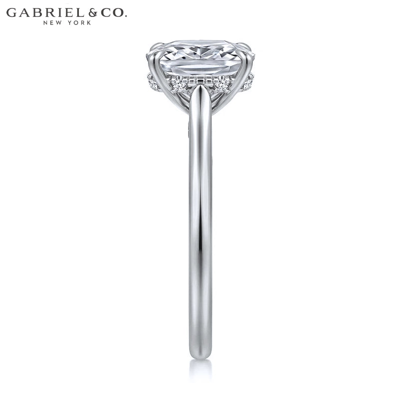 1.00ctr-2.00ctr Elongated Cushion Cut Natural Diamond Ring