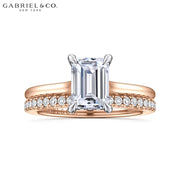 0.75ctr-3.00ctr Emerald Cut Lab Grown Diamond Ring