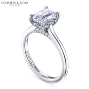 0.75ctr-3.00ctr Emerald Cut Lab Grown Diamond Ring