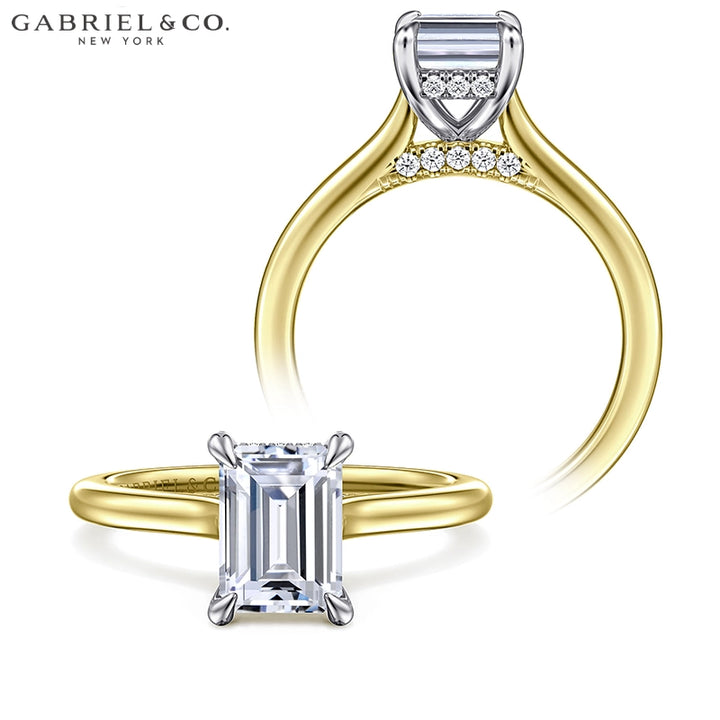 1.00ctr-3.00ctr Emerald Cut Lab Grown Diamond Ring
