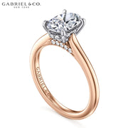 0.75ctr-3.00ctr Oval Cut Diamond Customizable Hidden Halo Ring