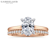 0.75ctr-3.00ctr Oval Cut Diamond Customizable Hidden Halo Ring