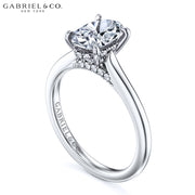 0.75ctr-3.00ctr Oval Cut Diamond Customizable Hidden Halo Ring