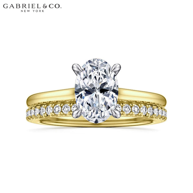 0.75ctr-3.00ctr Oval Cut Diamond Customizable Hidden Halo Ring