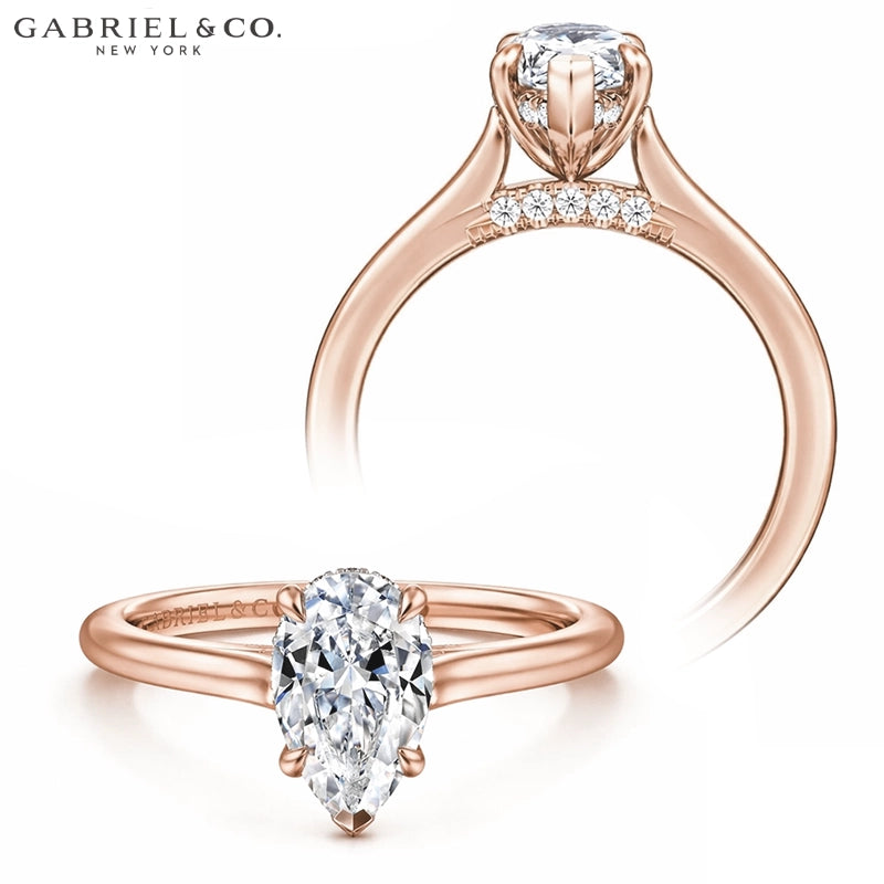 1.25ctr-2.50ctr Pear Cut Lab Grown Diamond Ring