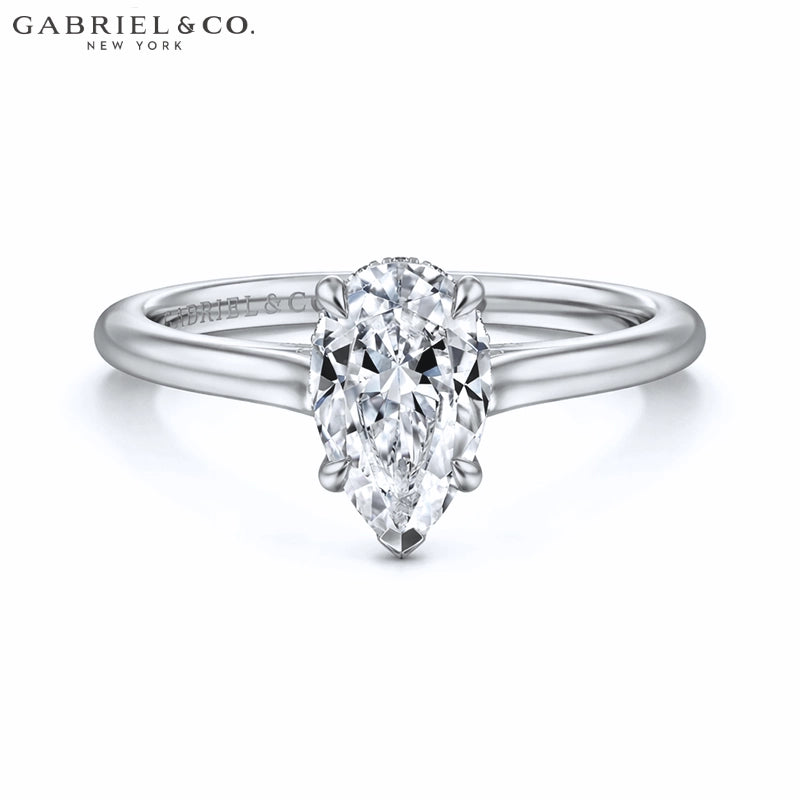 1.00ctr-2.00ctr Pear Cut Natural Diamond Ring Tailor Made