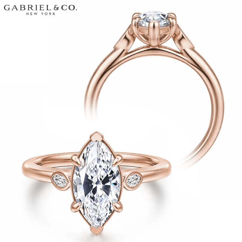 1.25ctr-2.50ctr Marquise Cut Lab Grown Diamond Ring Tailor Made