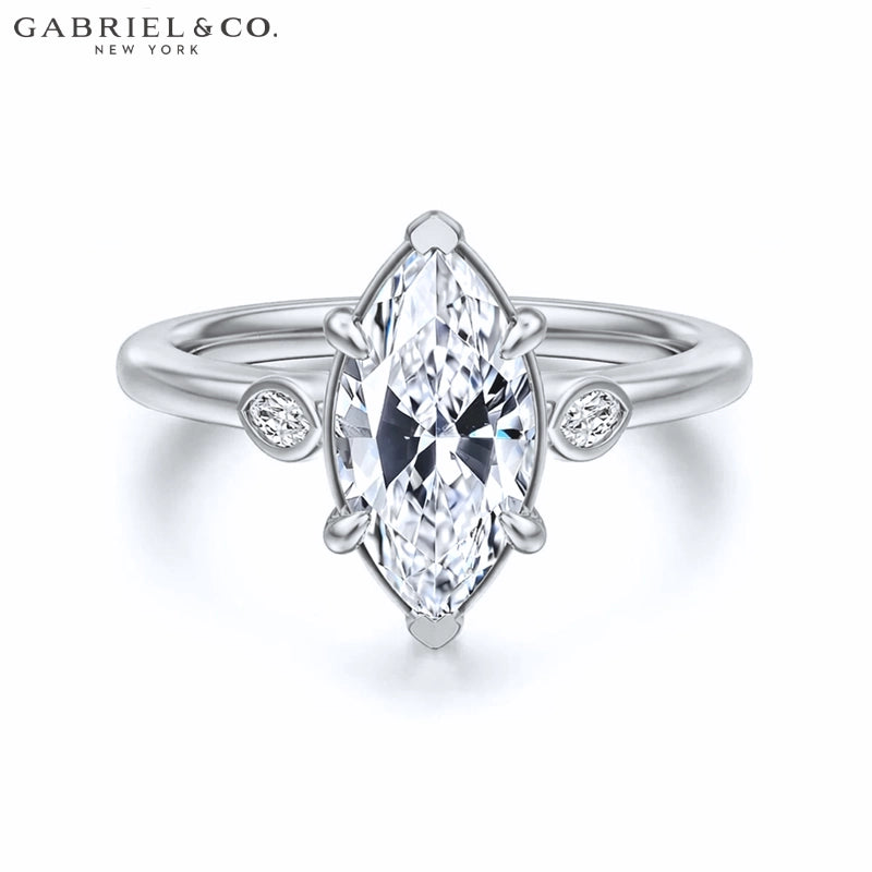 1.25ctr-2.50ctr Marquise Cut Lab Grown Diamond Ring Tailor Made