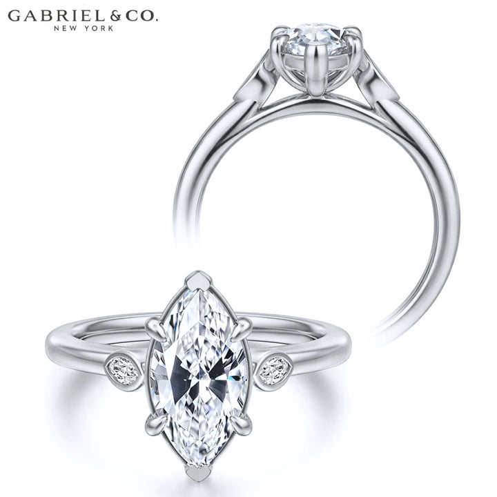 1.25ctr-2.50ctr Marquise Cut Lab Grown Diamond Ring Tailor Made