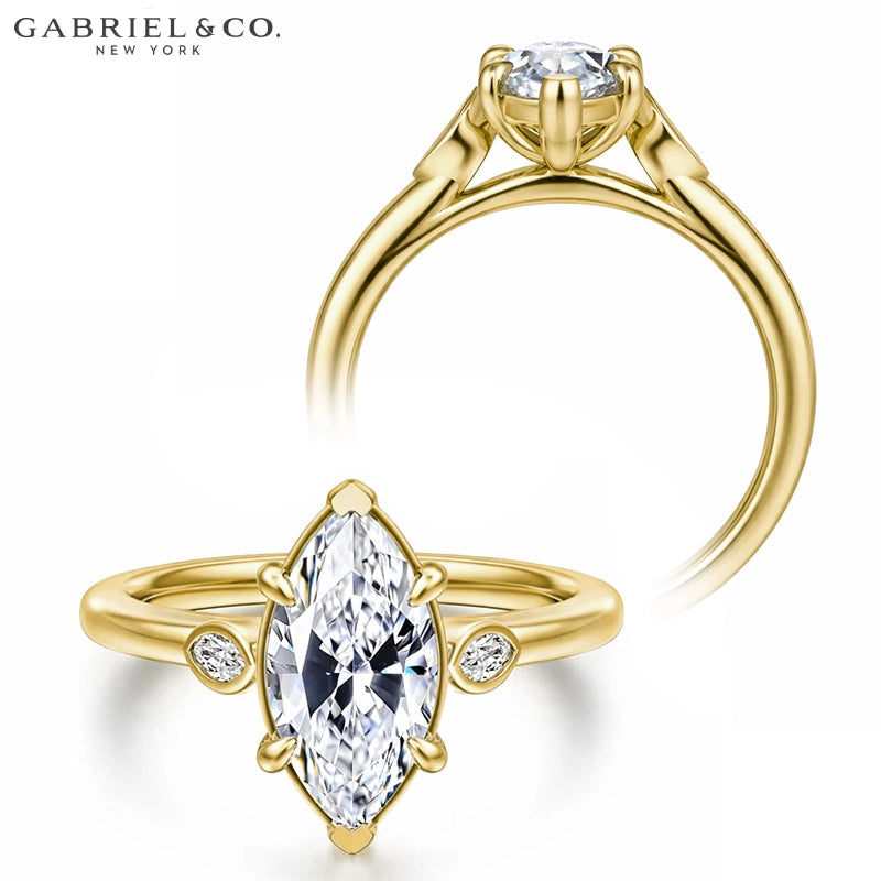 1.25ctr-2.50ctr Marquise Cut Lab Grown Diamond Ring Tailor Made