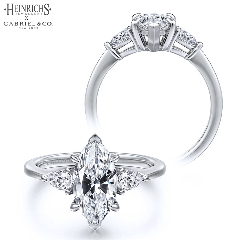 1.50ctr-3.00ctr Marquise Cut Lab Grown Diamond Ring Tailor Made