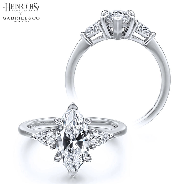 1.50ctr-3.00ctr Marquise Cut Lab Grown Diamond Ring Tailor Made