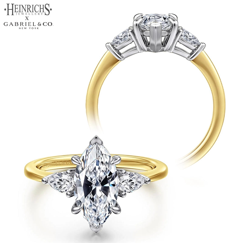 1.50ctr-3.00ctr Marquise Cut Lab Grown Diamond Ring