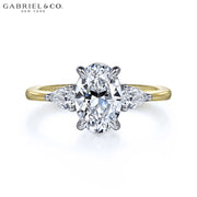 1.50ctr-3.00ctr Oval Cut Lab Grown Diamond Ring