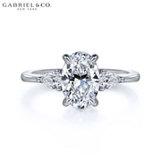 1.50ctr-3.00ctr Oval Cut Lab Grown Diamond Ring