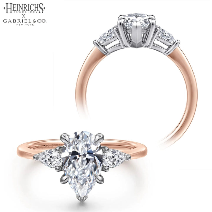 1.50ctr-3.00ctr Pear Cut Lab Grown Diamond Ring Tailor Made