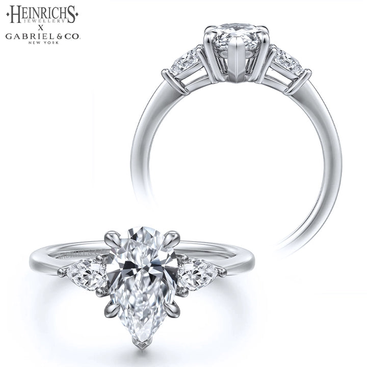 1.50ctr-3.00ctr Pear Cut Lab Grown Diamond Ring Tailor Made