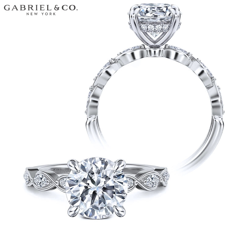 1.00ctr-2.00ctr Round Cut Natural Diamond Ring