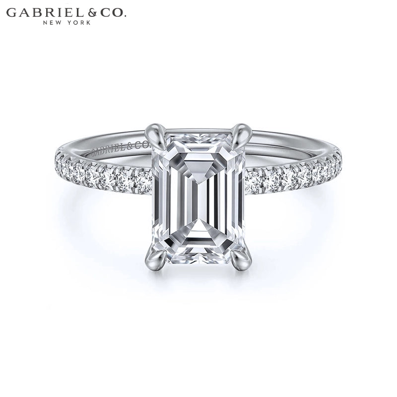 1.00ctr-2.00ctr Emerald Cut Natural Diamond Ring