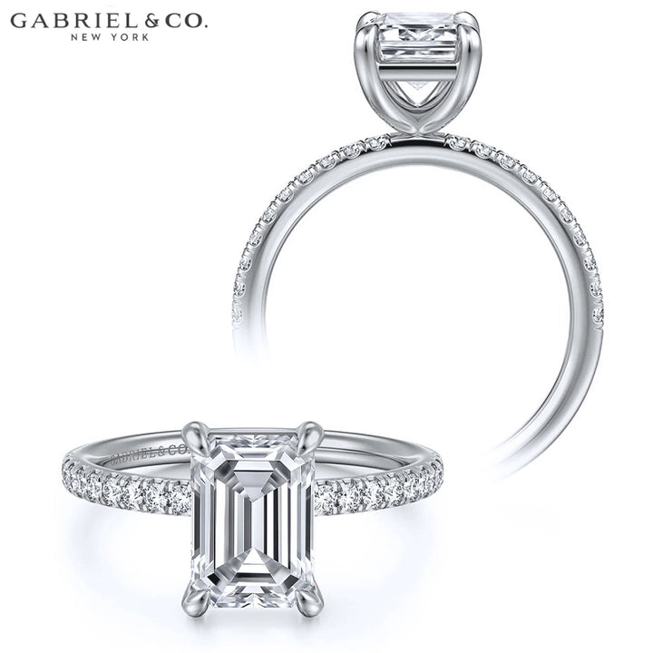 1.00ctr-2.00ctr Emerald Cut Natural Diamond Ring Tailor Made