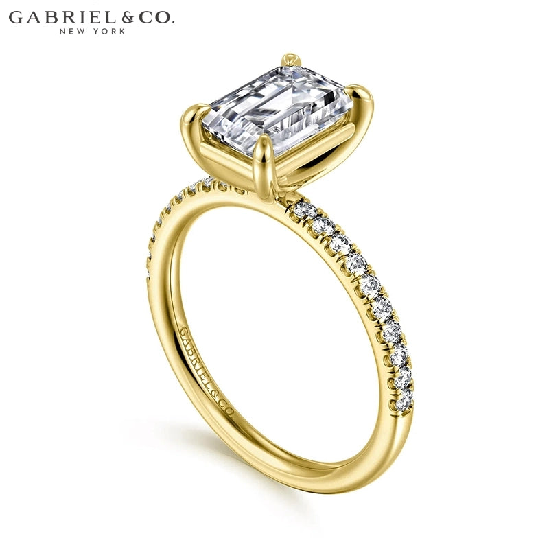 1.00ctr-2.00ctr Emerald Cut Natural Diamond Ring
